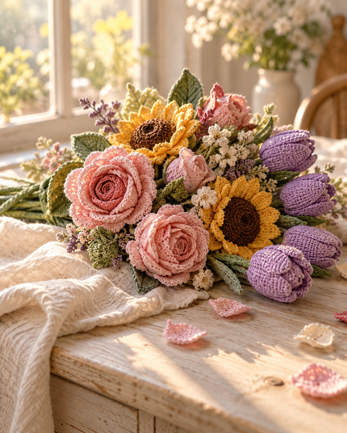 Handmade crochet flowers from Bloom & Beyond